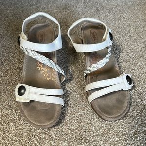 White sandals